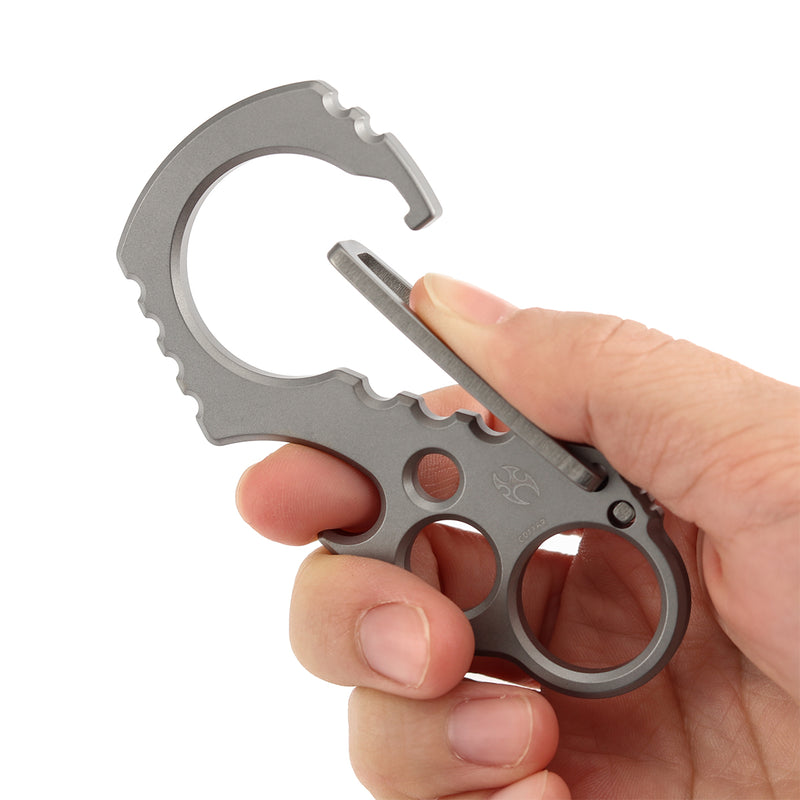 Kansept EDC Tools Carabiner C011A2 Titanium EDC Keychain Clip Beadblasted Titanium Koch Tools Designed