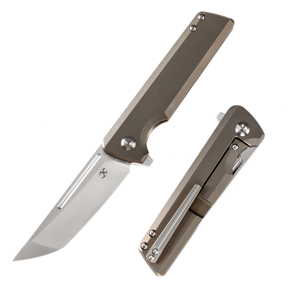 Anomaly Flipper Knife Anodized Titanium Handle Dirk Pinkerton K2038T1