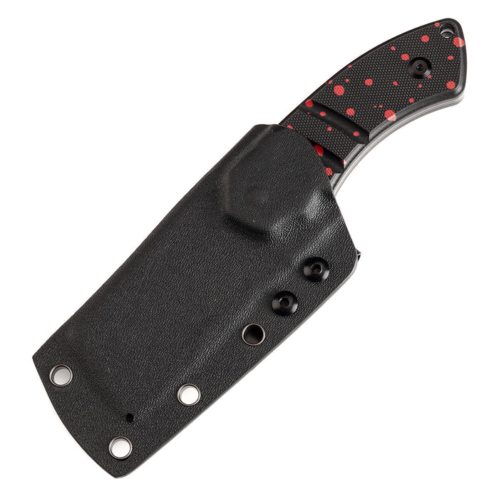 KANSEPT Korvid S Fixed Blade Black G10 with Zombie Blood Print+ Kydex Sheath Handle (2.9" 14C28N Blade) Koch Tools -G2030A10