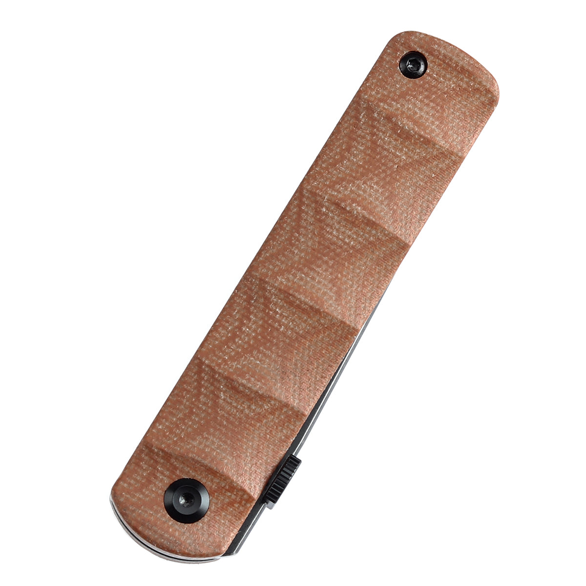 KANSEPT BTF Thumb Disc Knife Brown Micarta Handle (3.24'' CPM