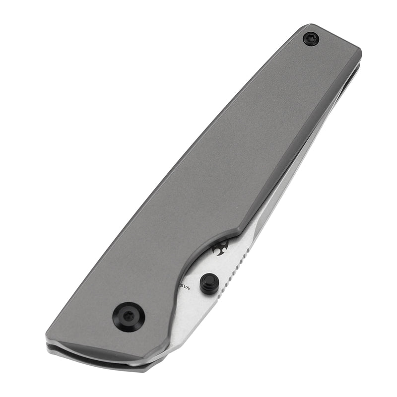 KANSEPT Chimera Thumb Stub Gray Anodized Titanium Handle (3.15" CPM S35VN Blade) with Matsey Design-K1096A4