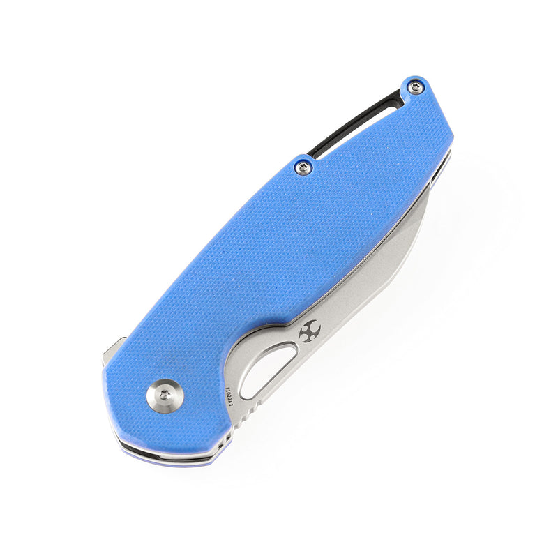 KANSEPT Model 6 Flipper/Thumb Hole Knife Blue G10 Handle (3.1'' 154CM Blade) -T1022A3