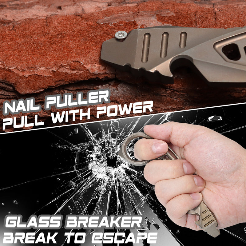 Kansept EDC Tool PryMate G008A6 Bronze Anodized Titanium Multifucntional Tool Designed by Sebastian Irawan