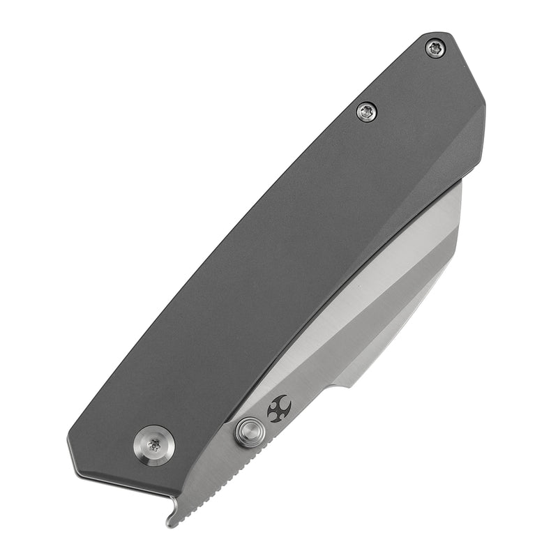 KANSEPT Contra | Thumb Stubs | Gray Anodized Titanium | 3.25" Satin S90V | Nathan Contra Design | K1139A1