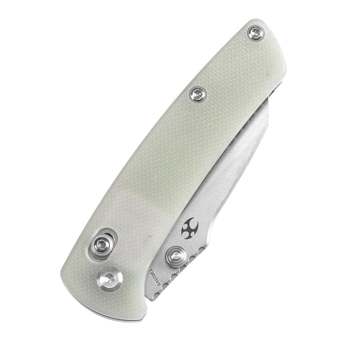 KANSEPT Little Main Street Cross Bar Lock Jade G10 Handle (2.26'' Stonewashed 154CM Blade) Dirk Pinkerton Design T2015V5