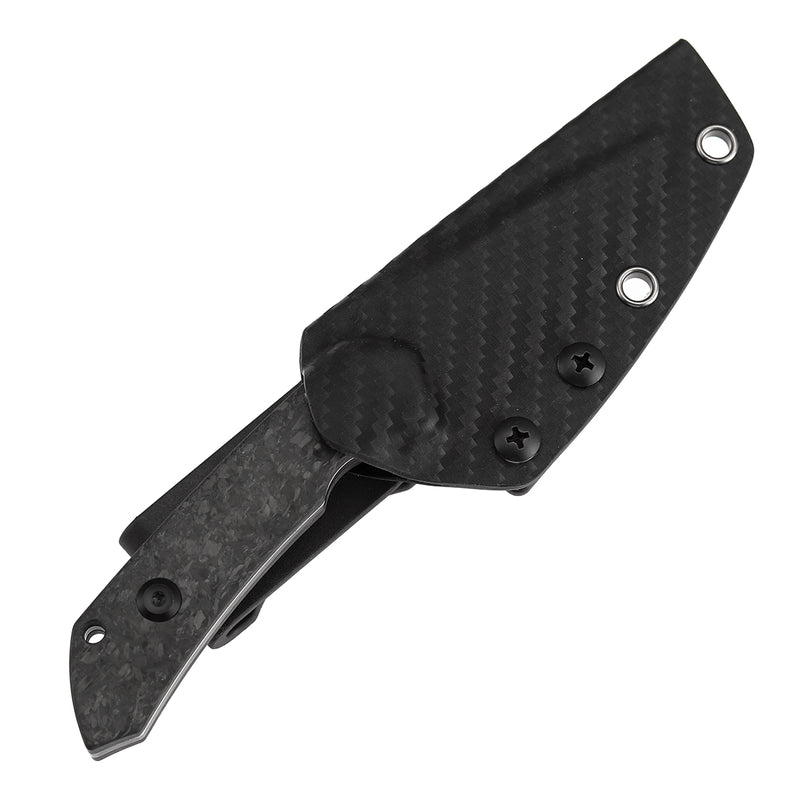 Kansept Fenrir | Exclusive | Fixed Blade | Shred Carbon Fiber Handle |2.87" CPM S35VN Blade | Sparrow Knife Design | KG3034A3