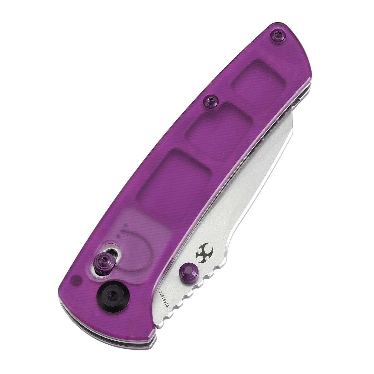 KANSEPT Main Street Thumb Studs/Crossbar Lock Knife Purple Acrylic