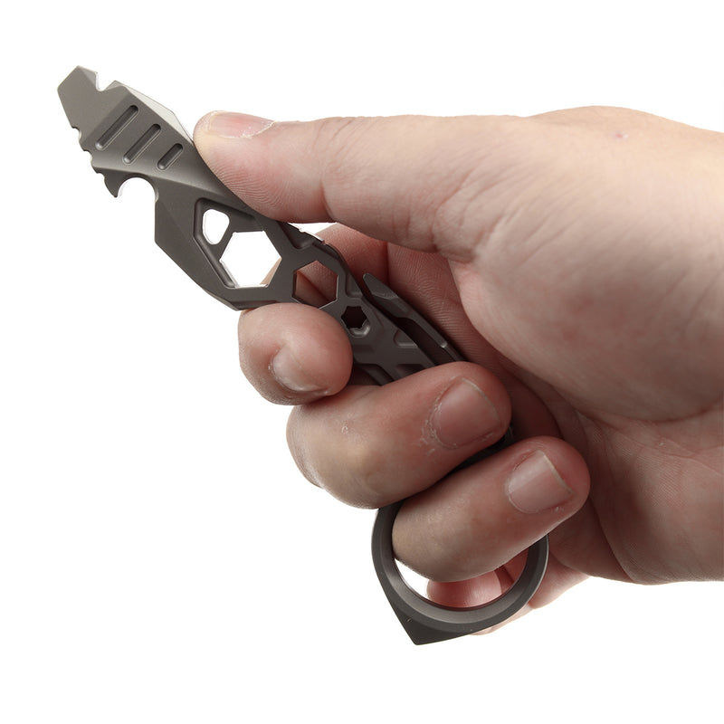 Kansept EDC Tool PryMate G008A1 Plain Titanium Multifucntional Tool Designed by Sebastian Irawan