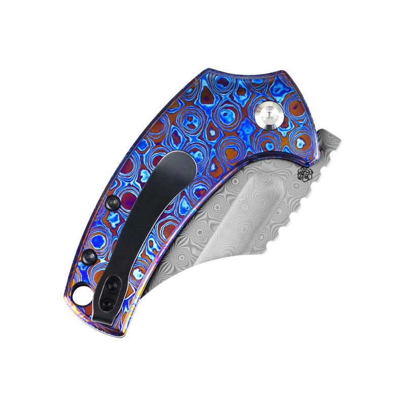 Wasp | Button Lock | Timascus | 2.36" Damascus | Koch Tools | T2144F7