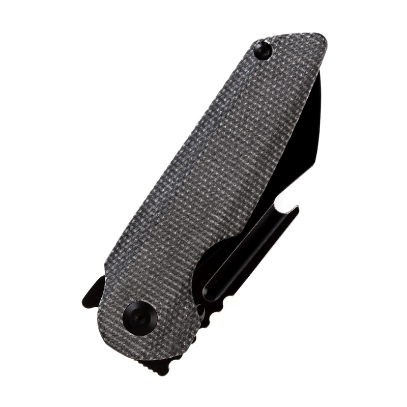 KANSEPT Rafe Flipper Knife Black Micarta Handle (2.6''  CPM-S35VN Blade) 4T5 Design-K2048A2