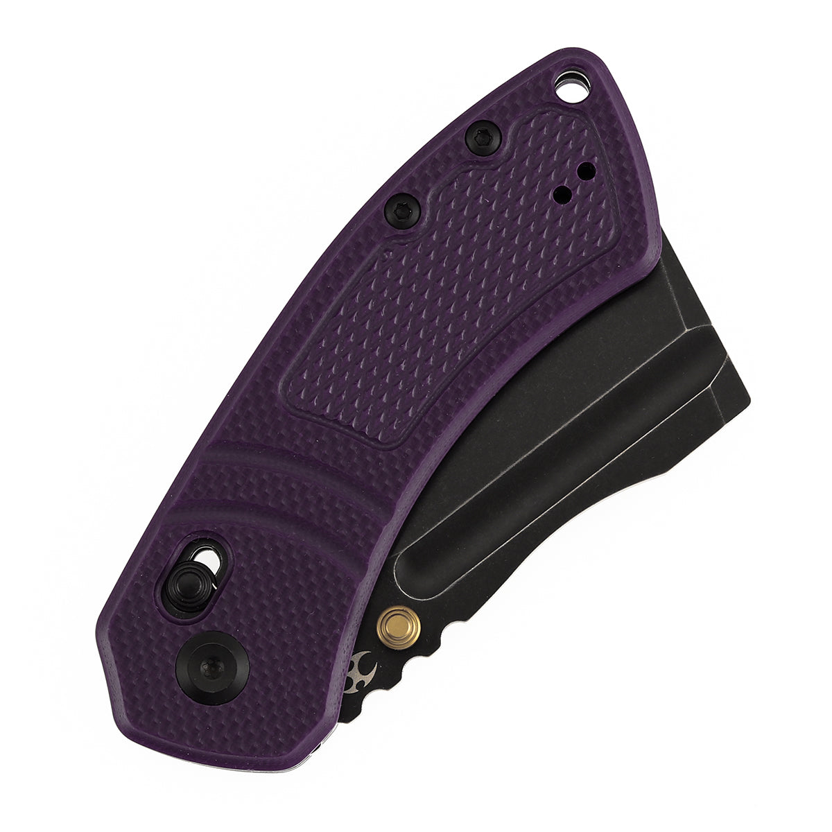 Kansept Korvid V | Crossbar Lock | Purple G10 with Diamond Pattern