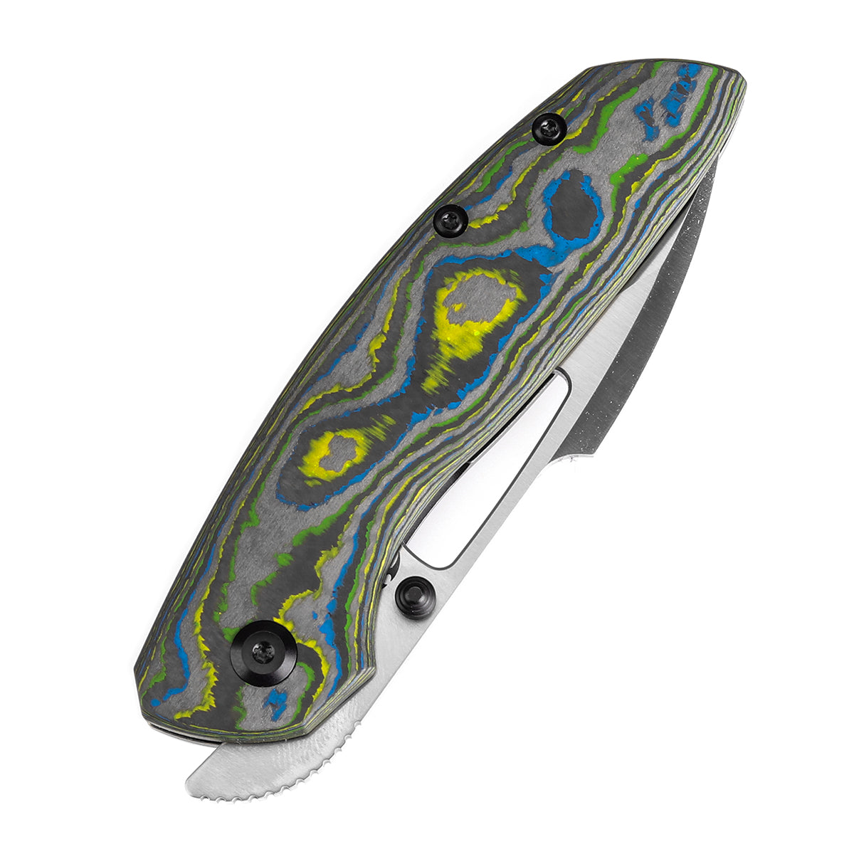 KANSEPT Link Thumb Studs Gecko Camo Carbon and Titanium Handle