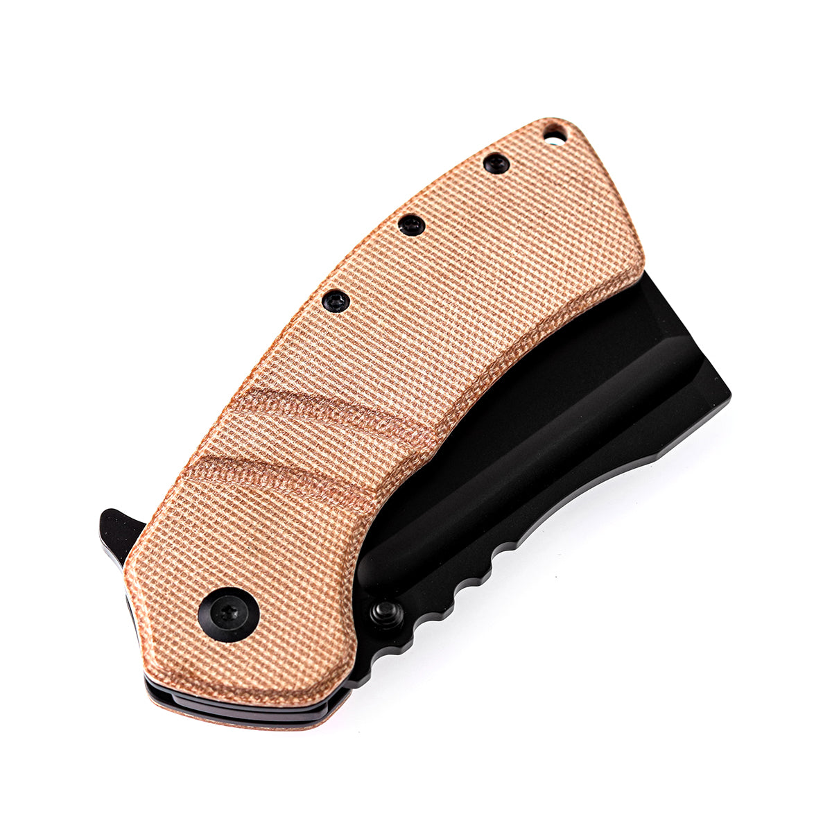 KANSEPT Thumb Stub XL Korvid Brown Micarta Handle (3.55'' 154CM