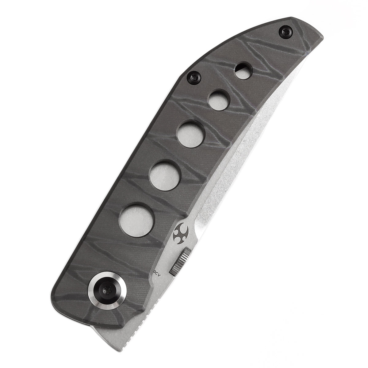 KANSEPT Tarkin Frame Lock Knife Tiger Stripe Flamed Titanium with