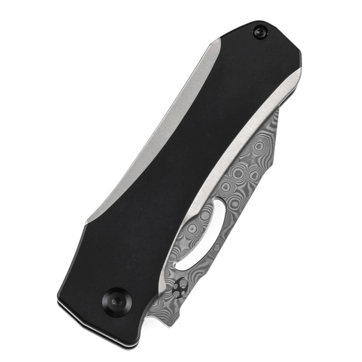KANSEPT Loki Thumb Hole Knife Plain & Black Anodized Titanium
