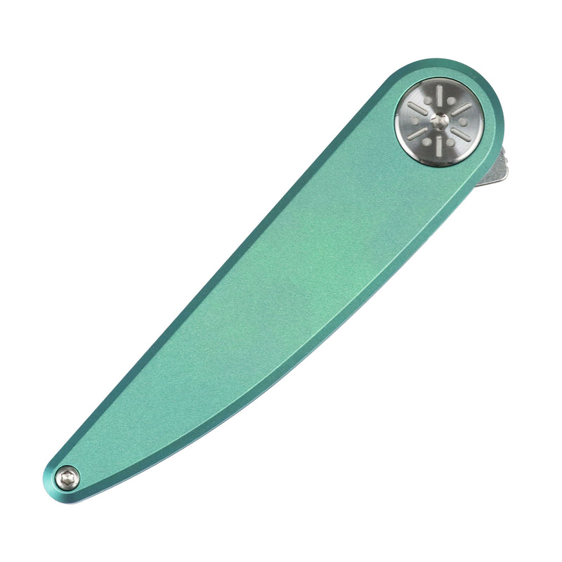 Symétrix | Frame Lock | Green Anodized Titanium | 2.85" CPM S35VN | Alain André Design | K2141A2