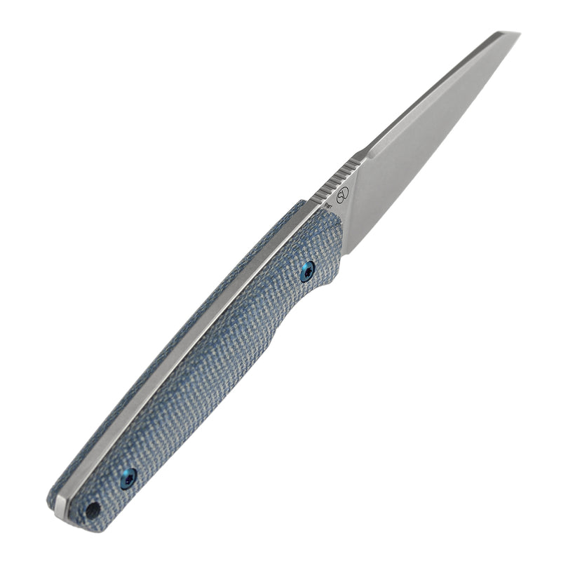Kansept Parr | Fixed Blade | Blue Micarta | 3.12" D2 Blade | Jonathan Styles Design | G011A6