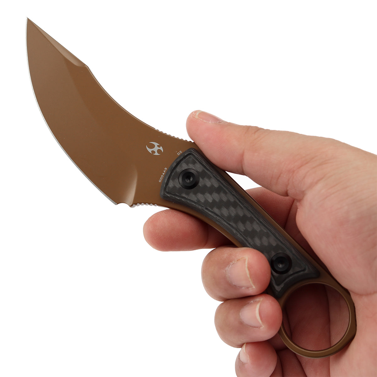 KANSEPT Niko Fixed Knife Twill Carbon Fiber Handle (3.54''Rose
