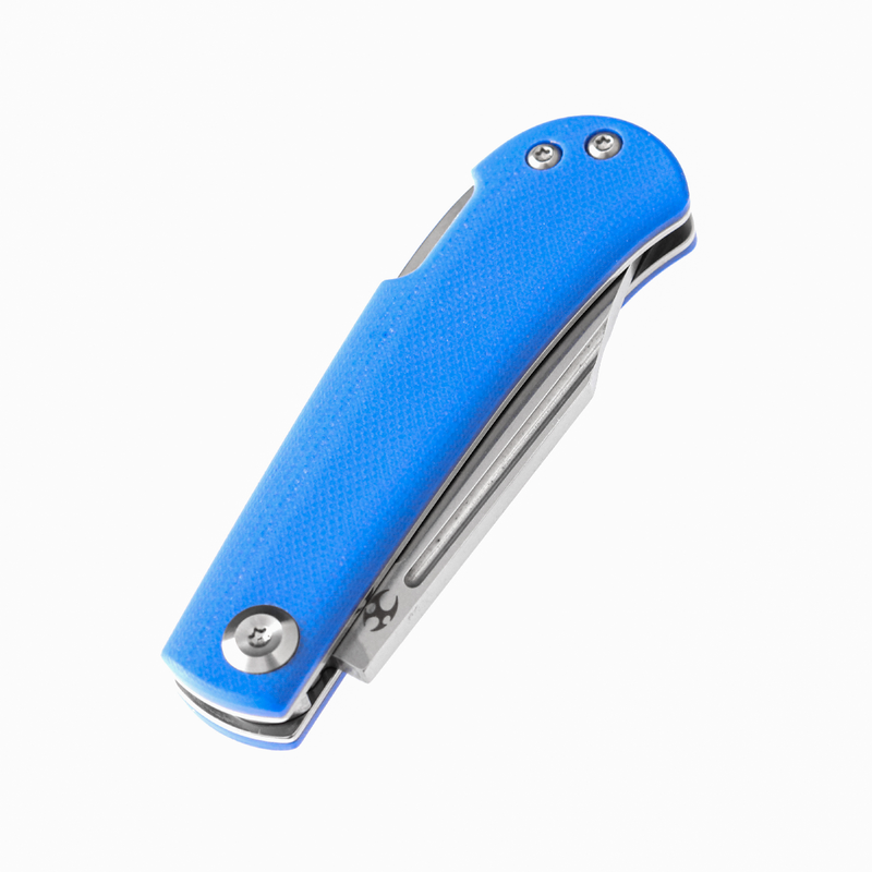 KANSEPT Wedge Back Lock Knife Blue G10 Handle (2.45'' 154CM Blade) Nick Swan Design-T2026B7
