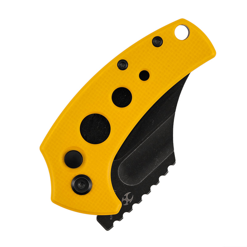 ［PREORDER］Ship on April 10th ｜Kansept Wasp | Button Lock | Yellow G10 with Holes | 2.36" 154CM Blade | Koch Tools Design | T2144F4