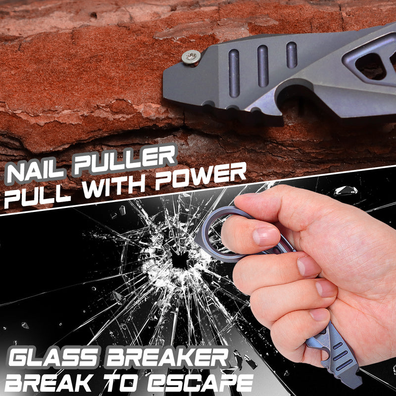 Kansept EDC Tool PryMate G008A4 Purple Anodized Titanium Multifucntional Tool Designed by Sebastian Irawan