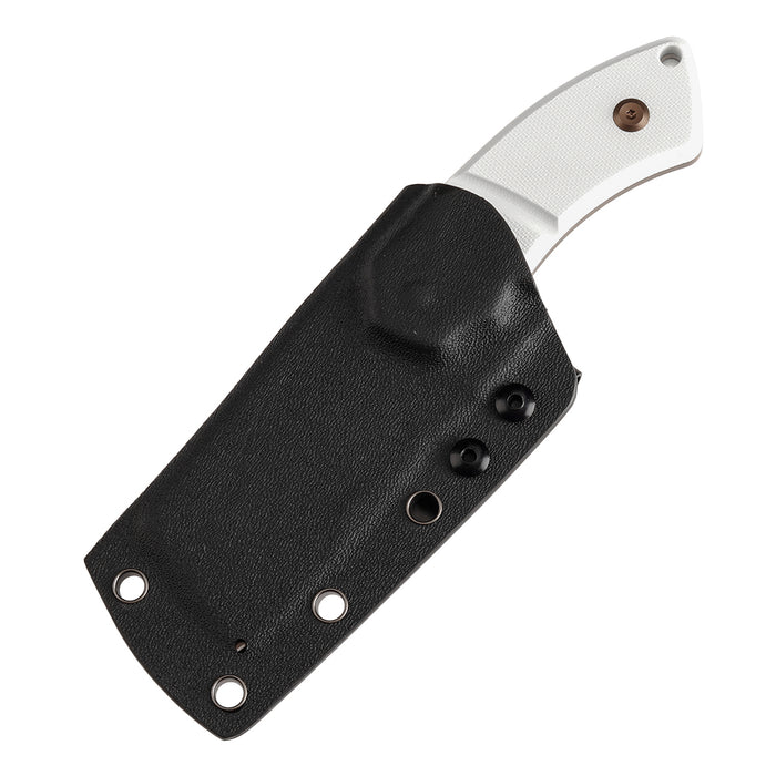 KANSEPT Korvid S Fixed Blade White G10 + Kydex Sheath Handle (2.9" 14C28N Blade) Koch Tools -G2030A8