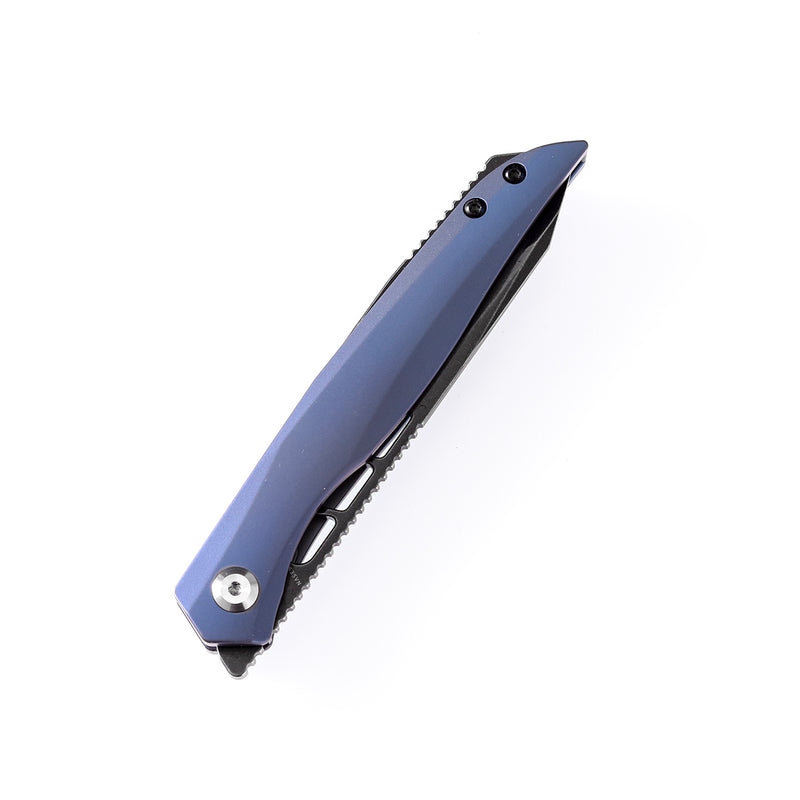 KANSEPT Lucky Star K1013T2  CPM-S35VN  Blade Blue Anodized Titanium Handle with MaxTkachuk Design