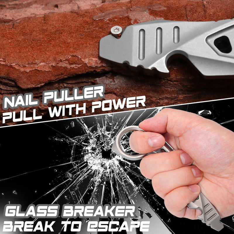 Kansept EDC Tool PryMate G008A1 Plain Titanium Multifucntional Tool Designed by Sebastian Irawan