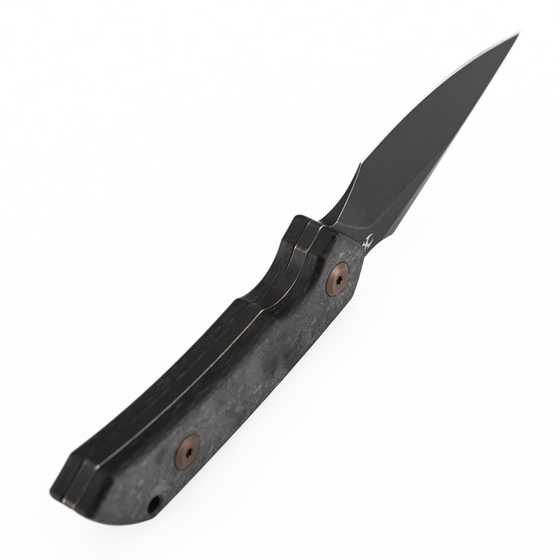 Kansept Fenrir  | Fixed Blade | Shred Carbon Fiber |2.87" D2 Blade |   Sparrow Knife Design | G3034A1