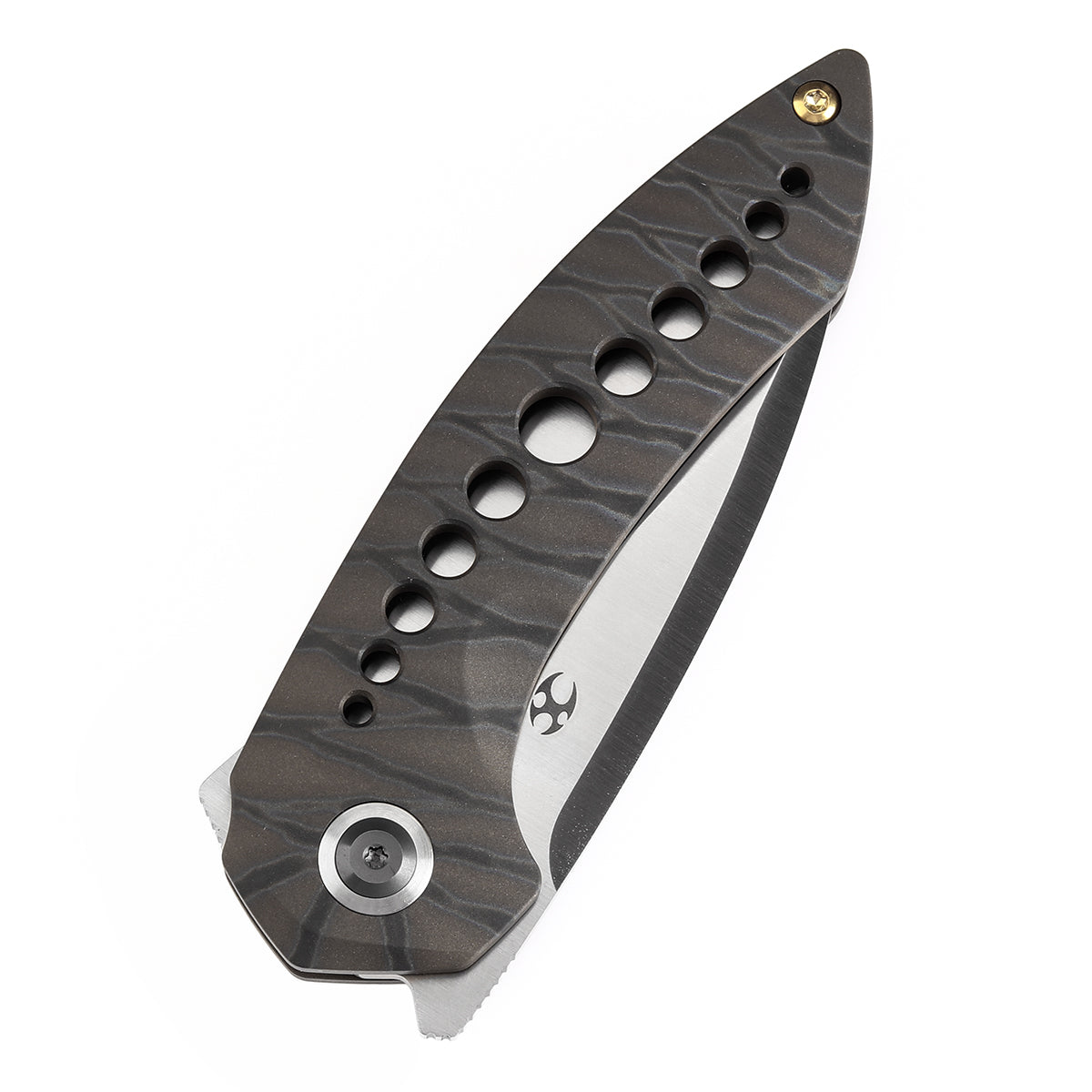 KANSEPT ODD 21 Front Flipper Titanium with Tiger Stripe Finish
