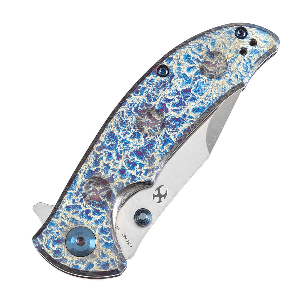 KANSEPT Rei Thumb Stub Flipper Titanium with Lightning Strike