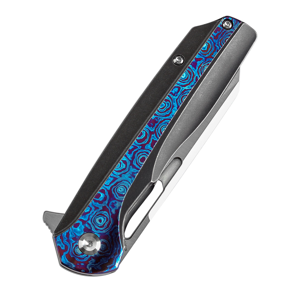 KANSEPT Shard Blackwash Titanium with Timascus and Timascus Clip