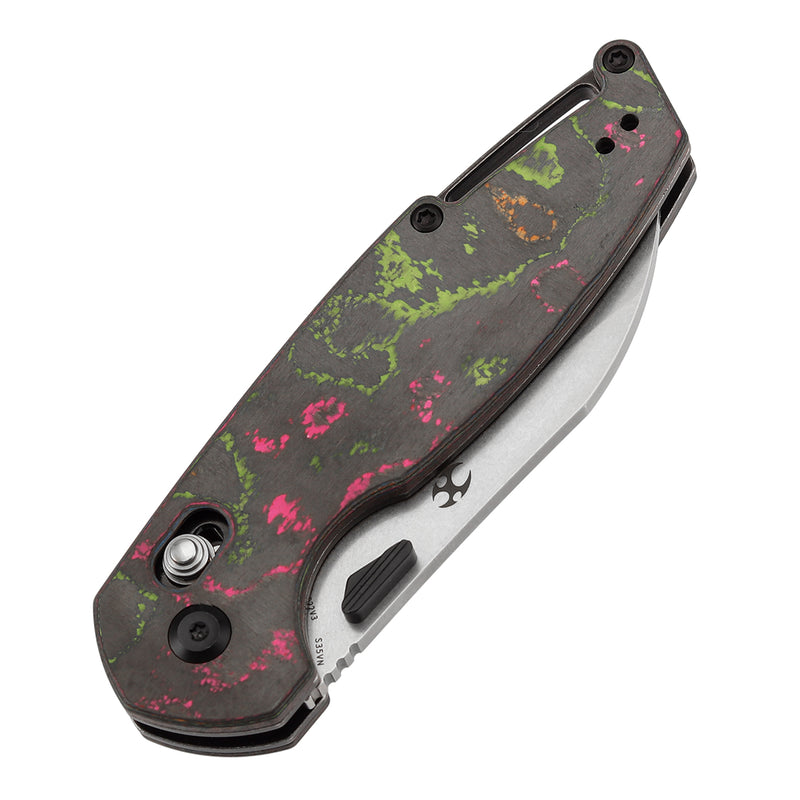 KANSEPT Model 6 Crossbar Lock Knife 80S Carbon Fiber Handle (3.1'' CPM S35VN Blade) Nick Swan Knives Design -K1022V3