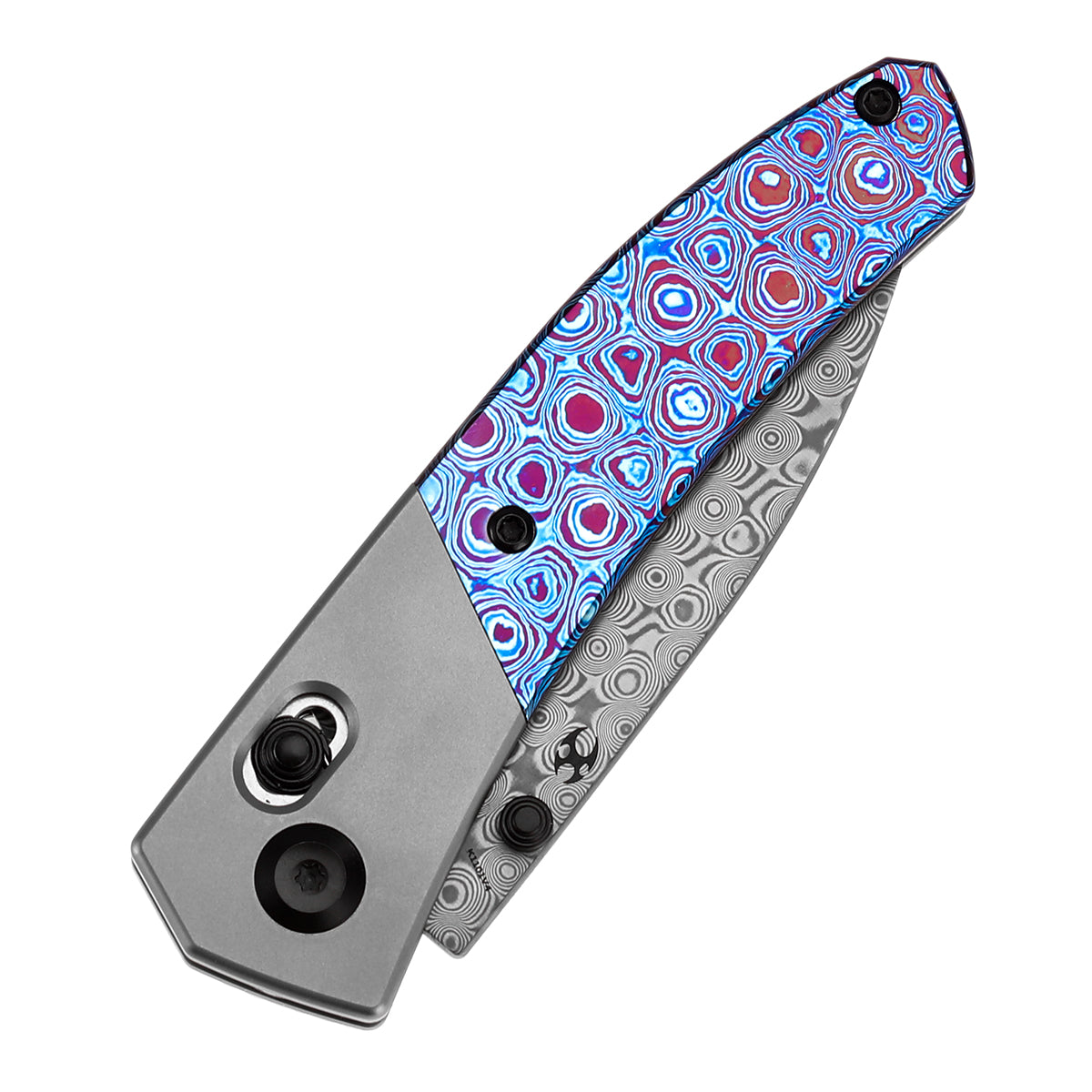 KANSEPT Dako Cross Bar Lock Titanium with Timascus Handle (3.19
