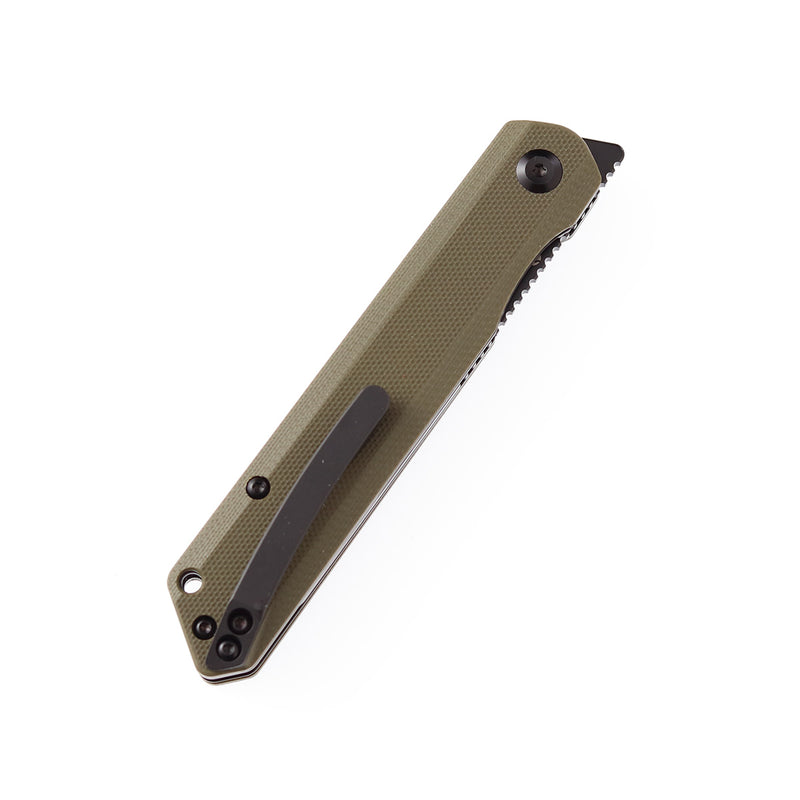 KANSEPT Prickle Flipper Knife Green G10 Handle (3.53''154CM Blade) Max Tkachuk Design-T1012T2