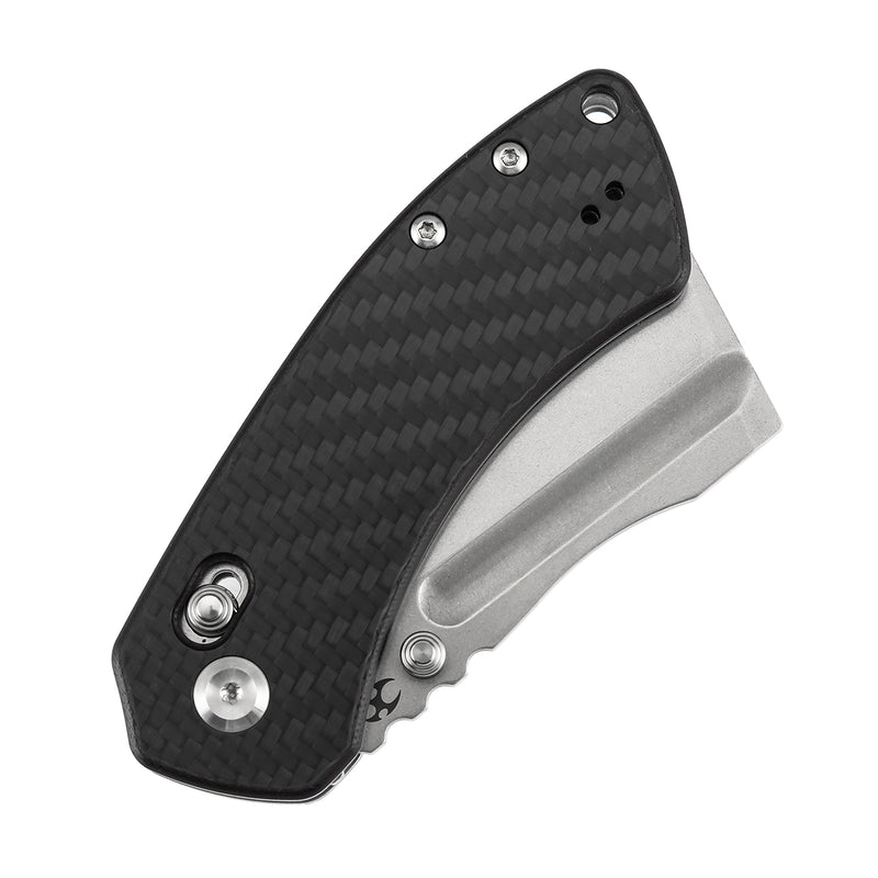 Kansept Korvid V | Crossbar Lock | Twill Carbon Fiber & G10 | 2.91" Stonewashed D2 Blade | Koch Tools Designed | TE2030V7