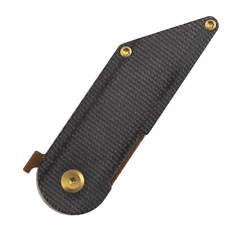 KANSEPT | Dash Liner Lock | Black Micarta | 2.26" Rose Gold Coated 154CM Blade | Pinkerton Knives | T2045A2
