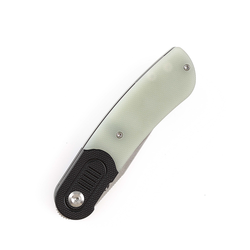 Reverie T2025B4 Stonewashed 154CM Blade Black and Jade G10 Handle Design by Justin Lundquist