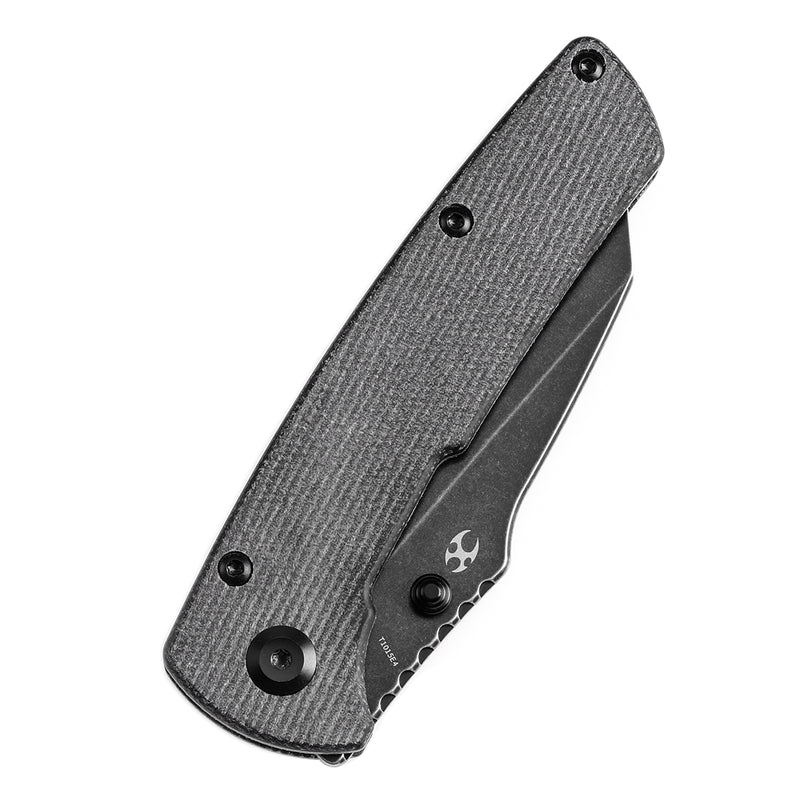 KANSEPT Main Street Thumb Stubs Black Micarta Handle (3.36'' 154CM Blade) Dirk Pinkerton Design-T1015E4