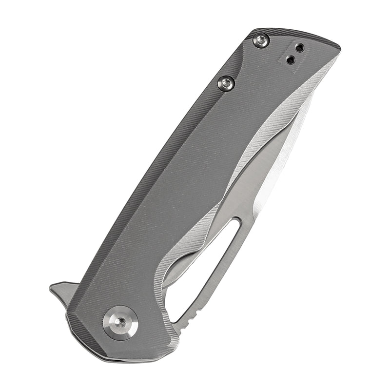 KANSEPT KRYO Thumb Hole Micro Milling Titanium Handle (3.58" CPM S35VN Blade) Kim Ning Design-K1001A7