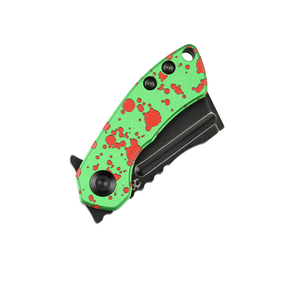 KANSEPT Mini Korvid Flipper Knife Zombie Green Anodized Aluminum