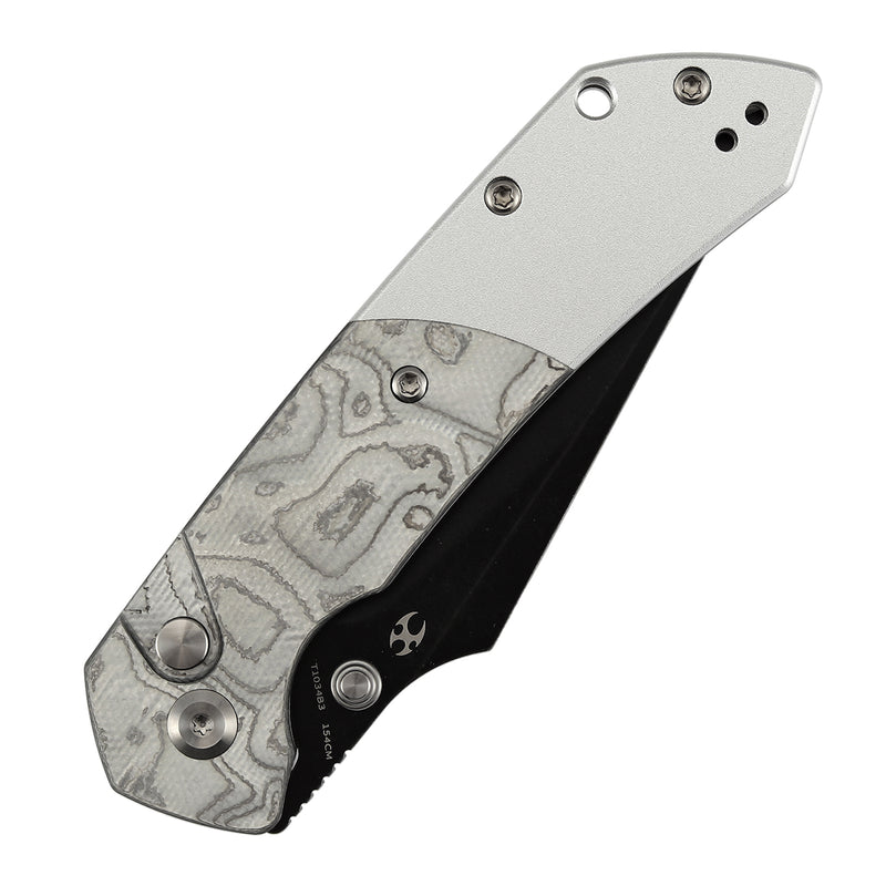 Kansept Fenrir | G-10 with Aluminum Foil | 3.45'' 154CM Blade | Sparrow Knife Design | T1034B3