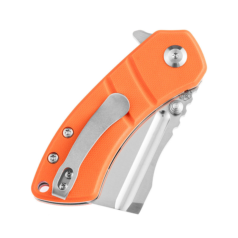 KANSEPT Korvid M Thumb Studs/Flipper Knife Orange G10 Handle (2.45'‘ 154CM Blade ) Koch Tools Design-T2030A6