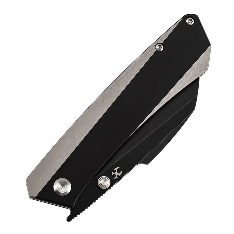 KANSEPT Contra | Thumb Stubs | Black and Plain Titanium | 3.25" Blackwash S90V | Nathan Contra Design | K1139A2