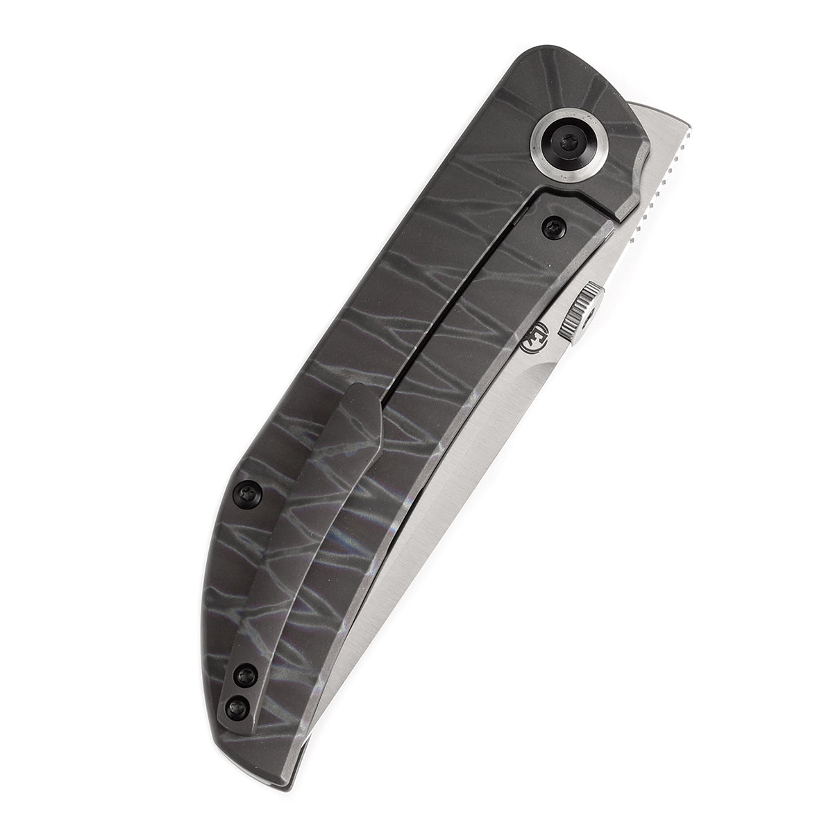 KANSEPT Tarkin Frame lock Knife Tiger Stripe Flamed Titanium