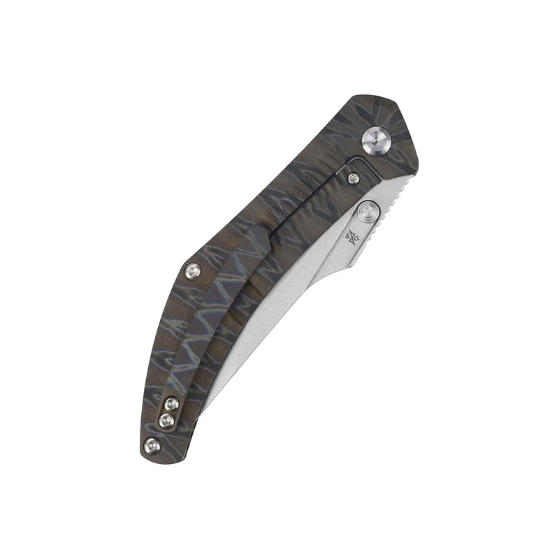 Navaja | Frame Lock | Tiger Stripe Flamed Titanium | 3.61" CPM S35VN | Pinkerton Knives | K1149A4
