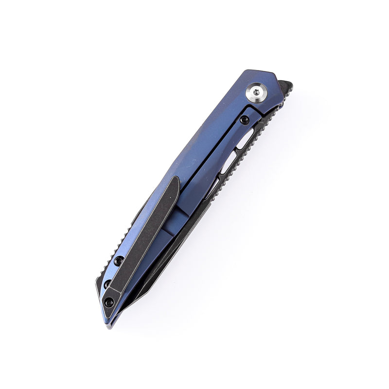 KANSEPT Lucky Star K1013T2  CPM-S35VN  Blade Blue Anodized Titanium Handle with MaxTkachuk Design