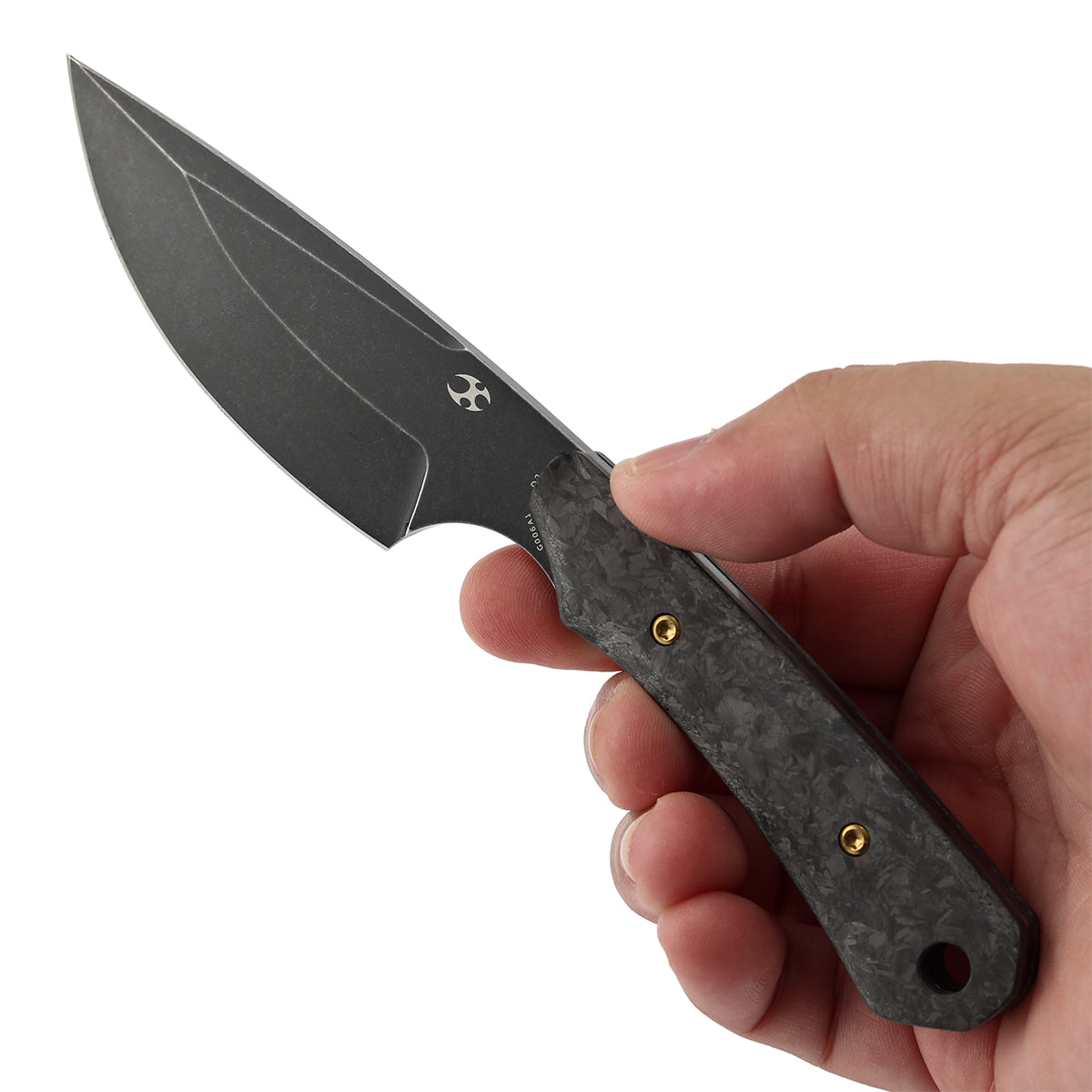 KANSEPT Flank Fixed Blade Shred Carbon Fiber Handle (3.69'' Black