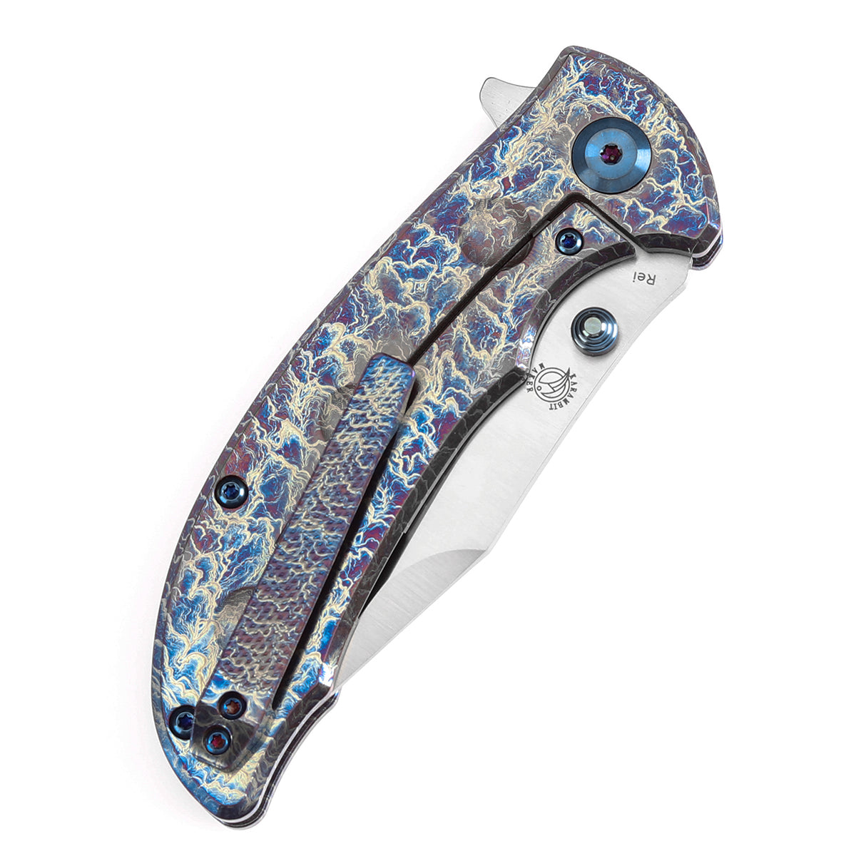 KANSEPT Rei Thumb Stub Flipper Titanium with Lightning Strike