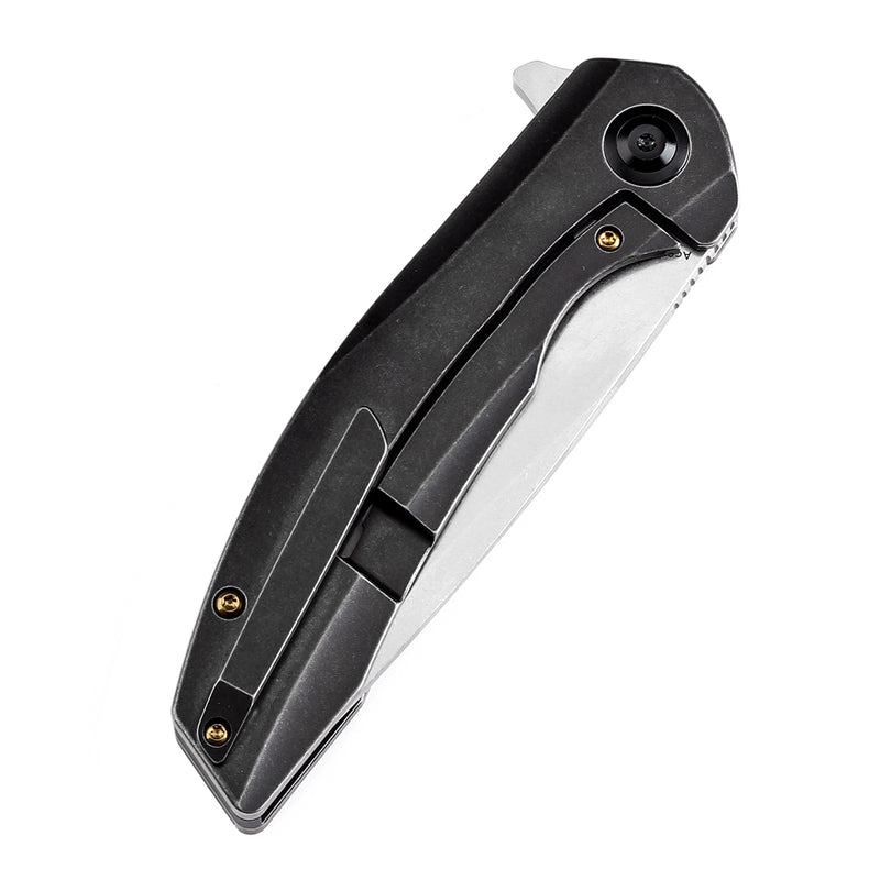 KANSEPT Accipiter Titanium and Copper Carbon Fiber Handle (3.50" CPM S35VN Blade) Kim Ning Design-K1007E2